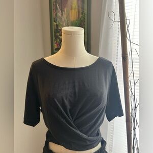 🖤🍑Express Black Short Sleeve Twist Tee